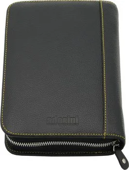 Estojo para charuto Adorini - Couro legítimo - Pesponto amarelo