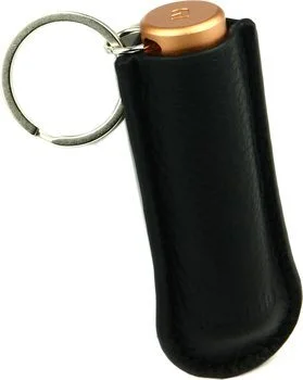 Estojo Double Punch Adorini em couro- preto