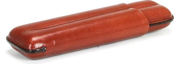 Estojo duplo para Coronas 492 Martin Wess Havane Goatskin 
