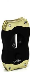 Cortador de charuto Colibri V-Cut - Preto/Dourado 