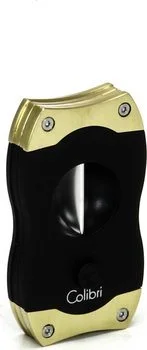 Cortador de charuto Colibri V-Cut - Preto/Dourado 