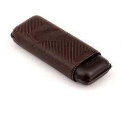 Estojo para charutos Davidoff XL-2 em couro marrom 'Leaf'