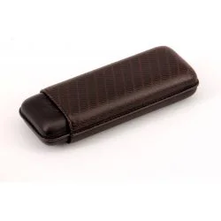 Estojo para charutos Davidoff XL-2 em couro marrom 'Enjoy'