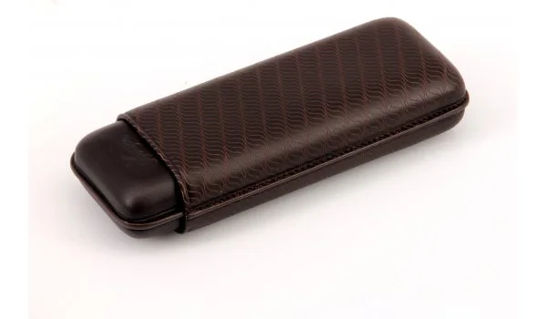 Estojo para charutos Davidoff XL-2 em couro marrom 'Enjoy'