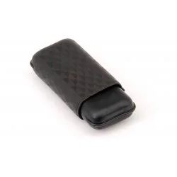 Estojo para charutos Davidoff R-2 couro preto 2