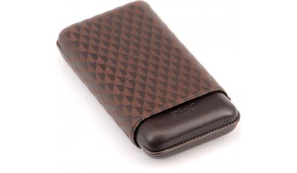 Estojo para charutos Davidoff XL-3 couro marrom curado