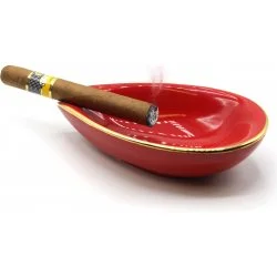 adorini Ceramic Charuto Cinzeiro Folha Vermelha