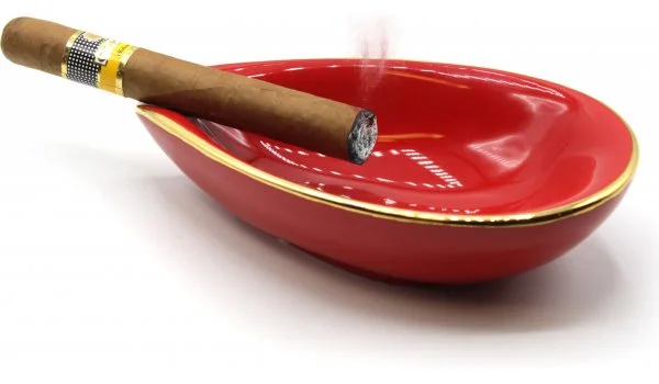 adorini Ceramic Charuto Cinzeiro Folha Vermelha