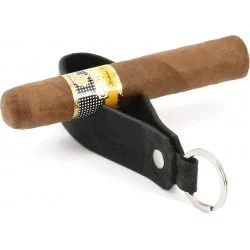 Chaveiro e porta charutos em couro adorini preto