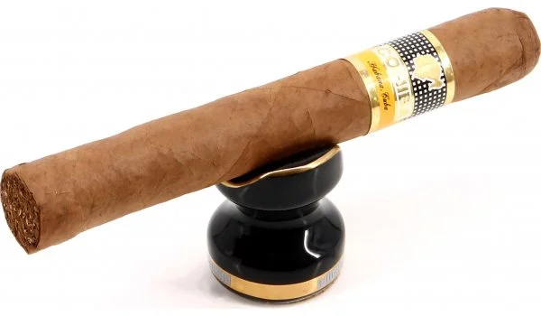 Suporte para charutos de cerâmica adorini preto dourado