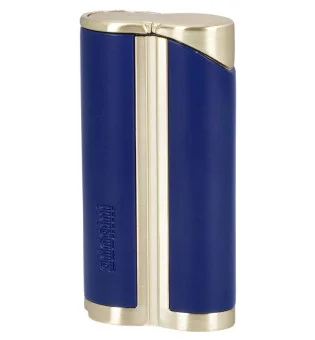 adorini Curva de Jato Único Azul / Ouro Amarelo incl. Perfurador de Charuto