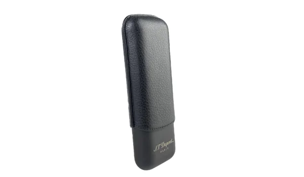 Estojo para charutos S.T. Dupont para 2 charutos preto cinza fosco 183240