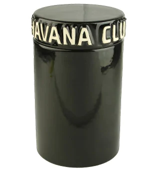 Havana Club frasco preto para charuto Tinaja
