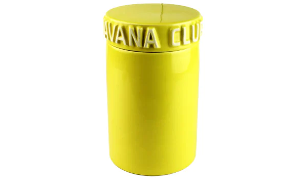 Havana Club frasco amarelo para charuto Tinaja