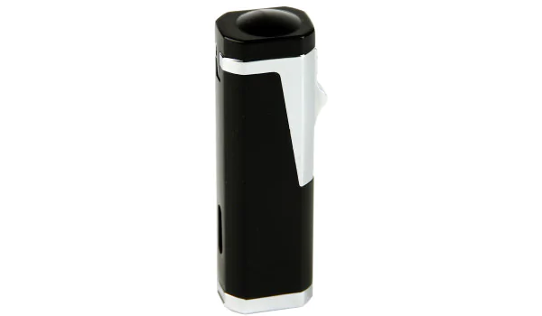 Isqueiro Sky Jet 3 queimadores preto com furador de charuto