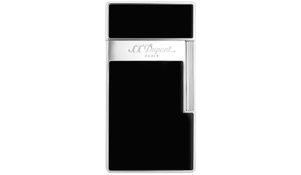 Isqueiro S.T. Dupont Biggy Preto Lacado Cromado 025001