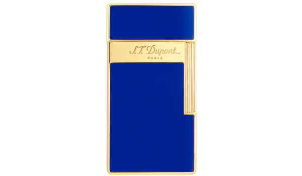 Isqueiro S.T. Dupont Biggy Azul Laca Dourado 025005