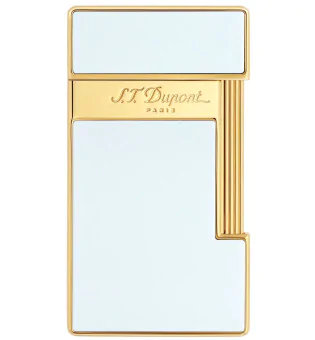 Isqueiro S.T. Dupont Slimmy Branco Lacado Dourado 028004