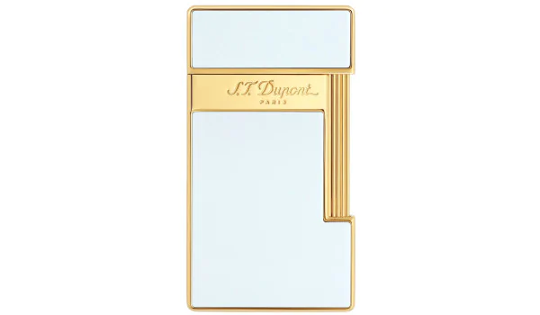 Isqueiro S.T. Dupont Slimmy Branco Lacado Dourado 028004