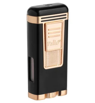 Isqueiro Palio Polaris Jet Black Rose Gold