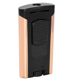 Isqueiro Xikar Astral Single Jet Preto Rose Gold