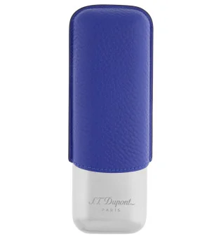 Estojo para charutos S.T. Dupont para 2 charutos azul cromado 183267