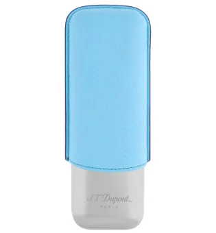 Estojo para charutos S.T. Dupont para 2 charutos Turquesa Cromado 183264