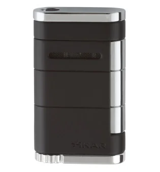 Isqueiro chama única Xikar Allume, preto tuxedo