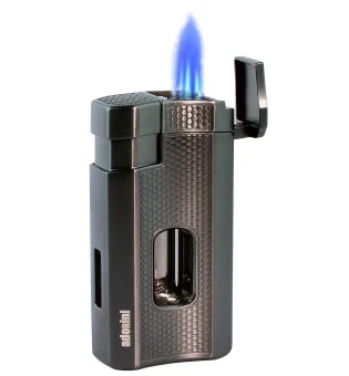 Isqueiro adorini Triple Jet V-Cut Gun Metal