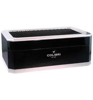 Colibri Humidor Rally preto e prata