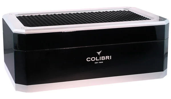 Colibri Humidor Rally preto e prata