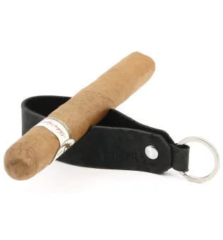 Chaveiro de couro adorini para descanso de charuto e cachimbo, preto, edição limitada