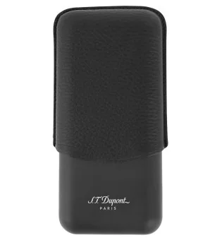 Estojo para charutos S.T. Dupont para 3 charutos preto fosco 183340
