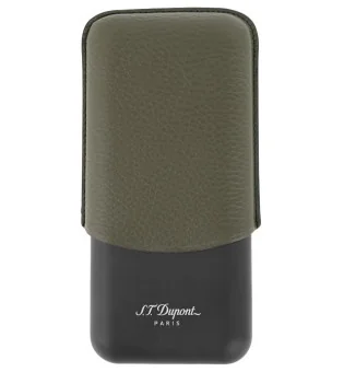 Estojo para charutos S.T. Dupont para 3 charutos Kaki Black 183349