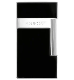 Isqueiro S.T. Dupont Slimmy Preto Lacado Cromado 028221