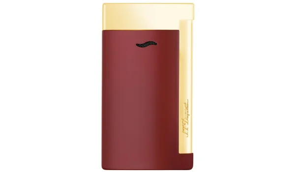 Isqueiro S.T. Dupont Slim 7 Lotus - Vermelho/Acabamento em dourado