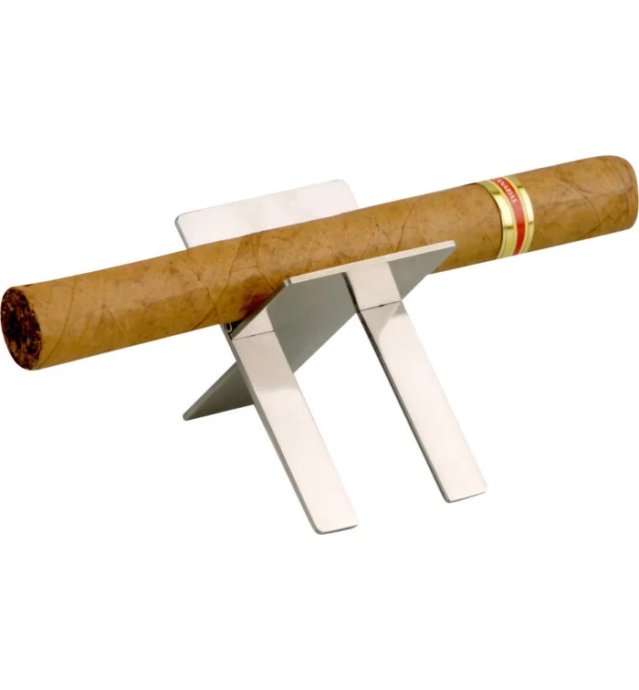 Banco de charutos de metal cromado grande