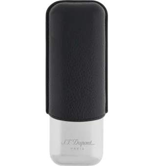 Estojo para charutos S.T. Dupont para 2 charutos preto/cromado 183260