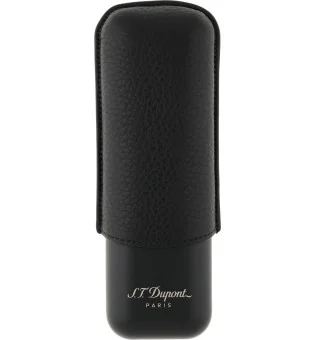 Estojo para charutos S.T. Dupont para 2 charutos preto cinza fosco 183240