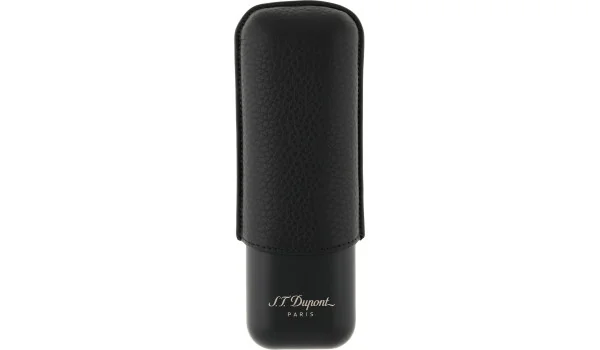 Estojo para charutos S.T. Dupont para 2 charutos preto cinza fosco 183240