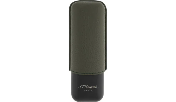 Estojo para 2 charutos S.T. Dupont Kaki Matte Black 183249
