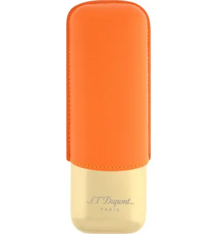 Estojo para 2 charutos S.T. Dupont laranja/dourado 183256
