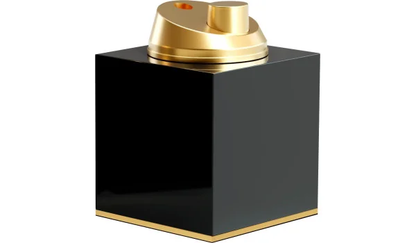 Isqueiro de mesa adorini alto brilho preto dourado