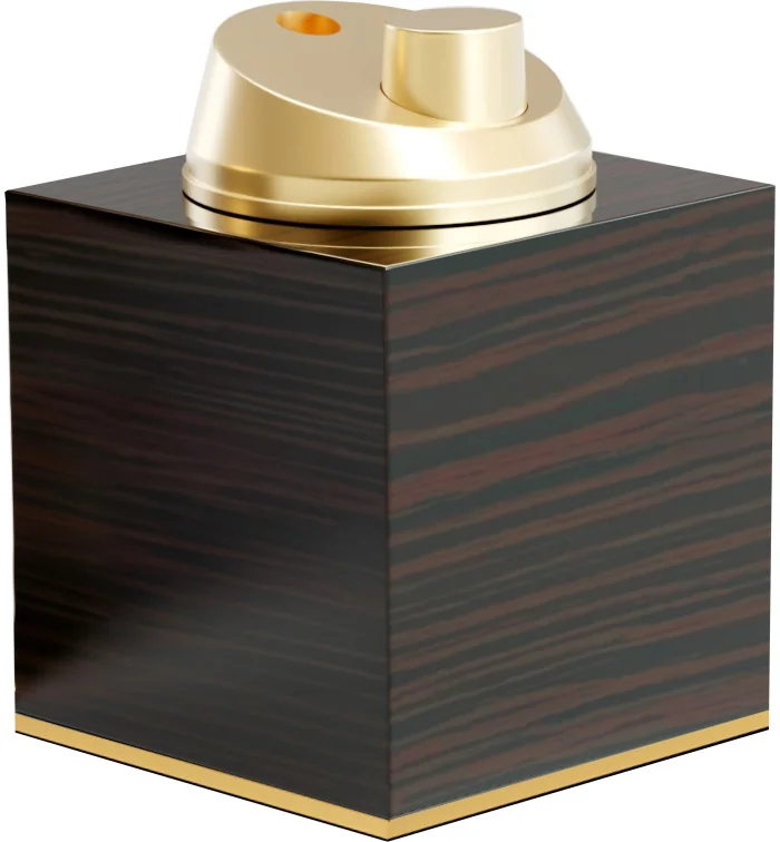 Isqueiro de mesa adorini alto brilho ébano dourado