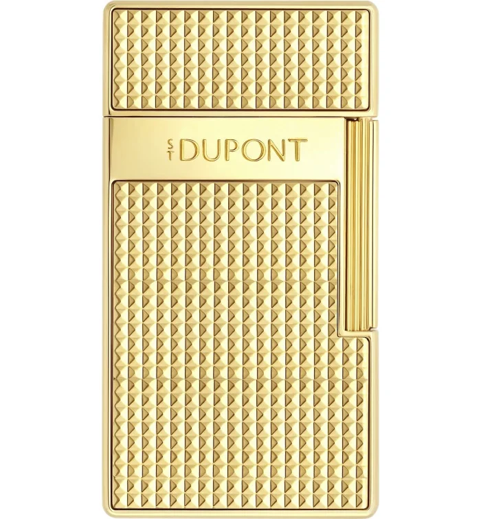 Isqueiro Biggy S.T. Dupont com cabeça de diamante dourada 025209