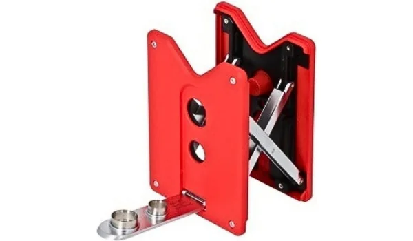 Furador de charutos Caseti com suporte vermelho