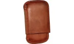 Caixa para cigarrilhas/charutos Angelo 4 couro conhaque