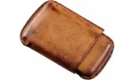 Caixa para cigarrilhas/charutos Angelo 4 couro conhaque