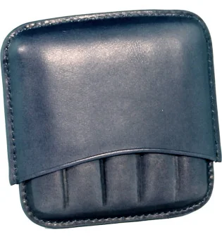 Estojo para charutos Angelo 5 couro azul cinza