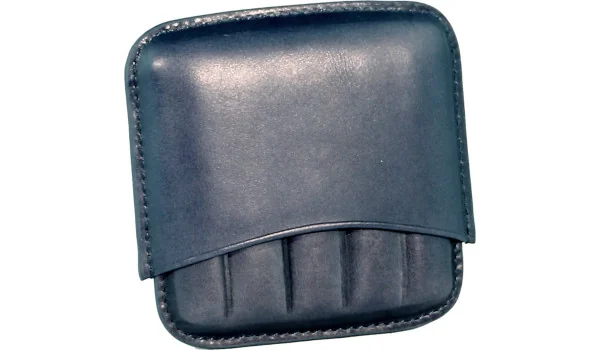 Estojo para charutos Angelo 5 couro azul cinza